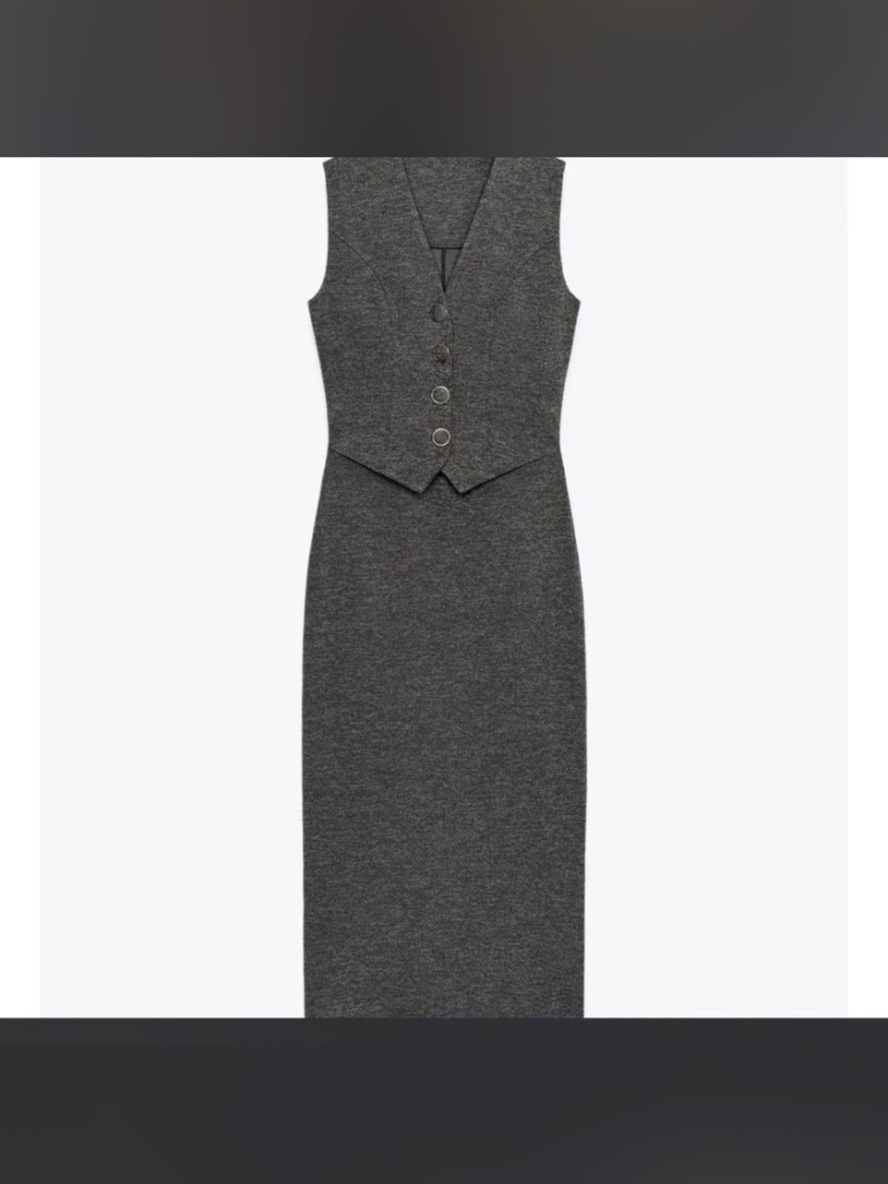 Zara Vest Midi Dress - Picture 3 of 6